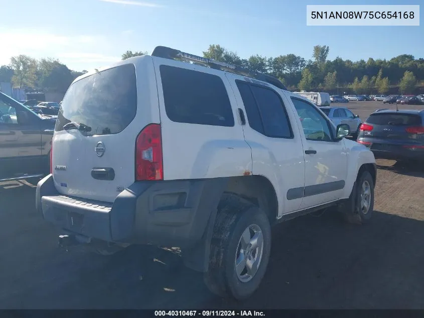 2005 Nissan Xterra Se VIN: 5N1AN08W75C654168 Lot: 40310467