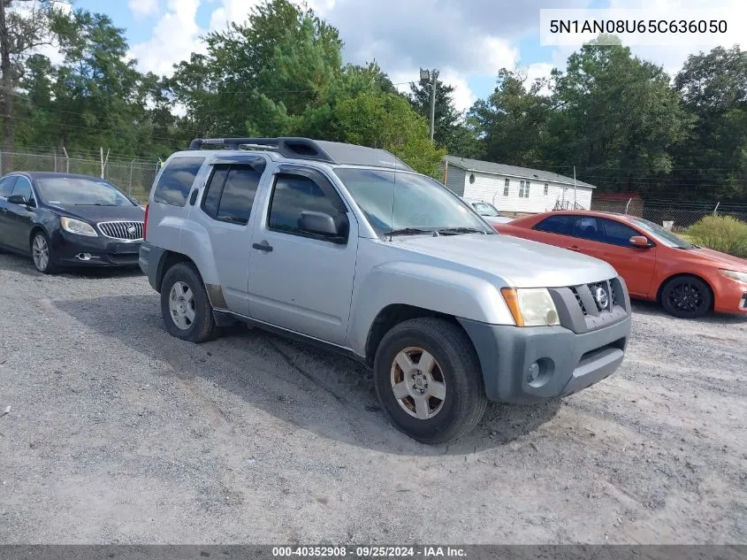 2005 Nissan Xterra S VIN: 5N1AN08U65C636050 Lot: 40352908