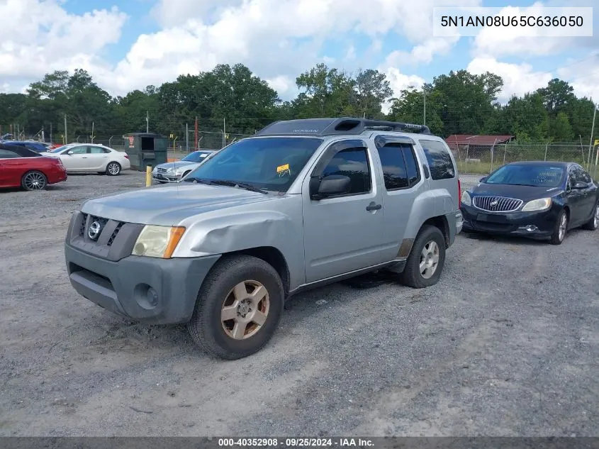 2005 Nissan Xterra S VIN: 5N1AN08U65C636050 Lot: 40352908