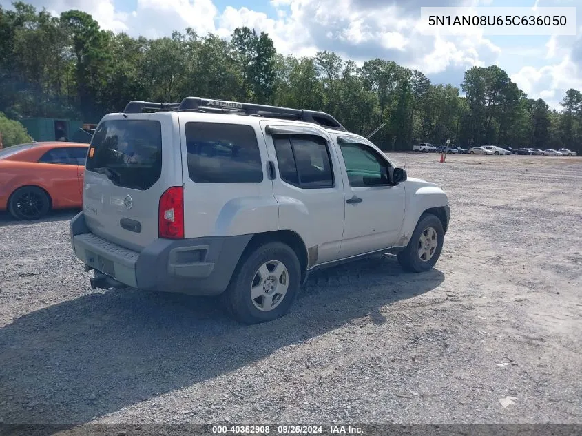 2005 Nissan Xterra S VIN: 5N1AN08U65C636050 Lot: 40352908