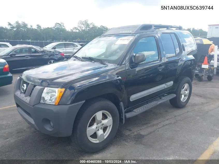 2005 Nissan Xterra Se VIN: 5N1AN08UX5C639744 Lot: 40460385