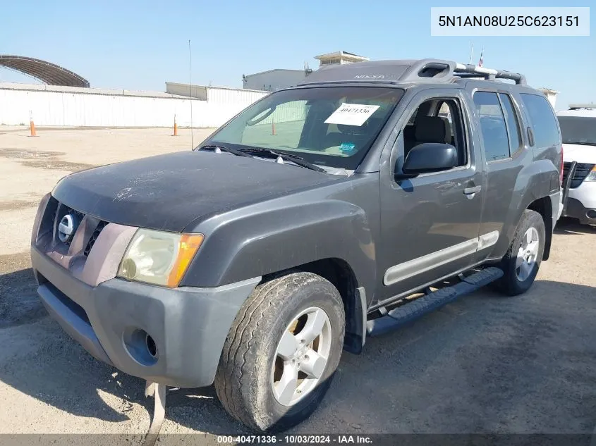 2005 Nissan Xterra Se VIN: 5N1AN08U25C623151 Lot: 40471336