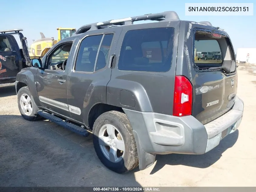 2005 Nissan Xterra Se VIN: 5N1AN08U25C623151 Lot: 40471336