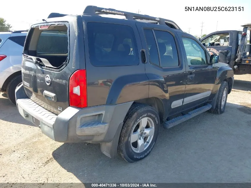 2005 Nissan Xterra Se VIN: 5N1AN08U25C623151 Lot: 40471336