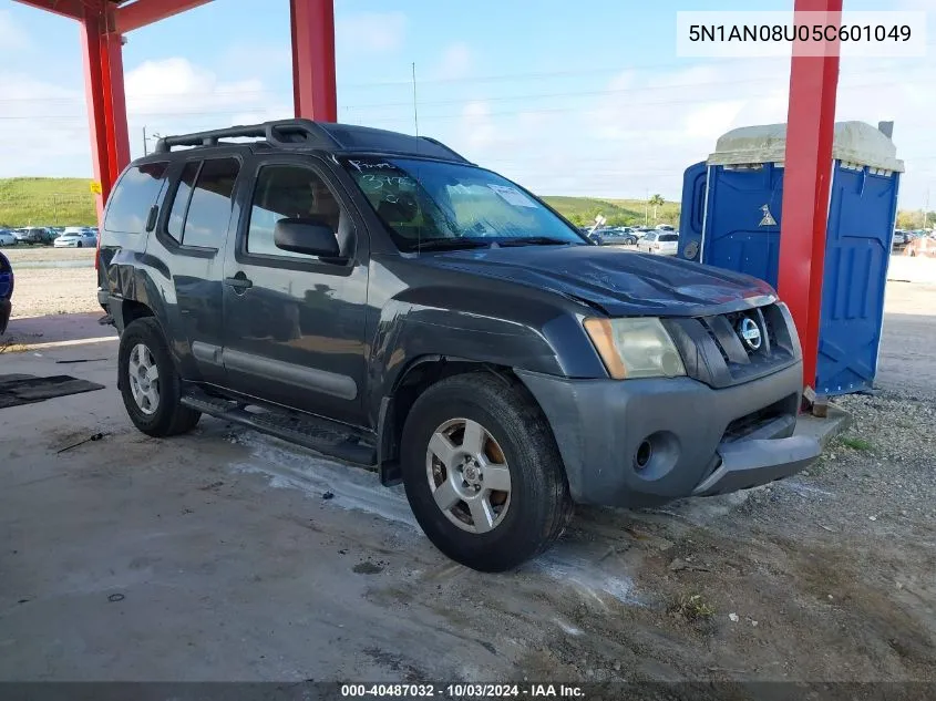 2005 Nissan Xterra S VIN: 5N1AN08U05C601049 Lot: 40487032