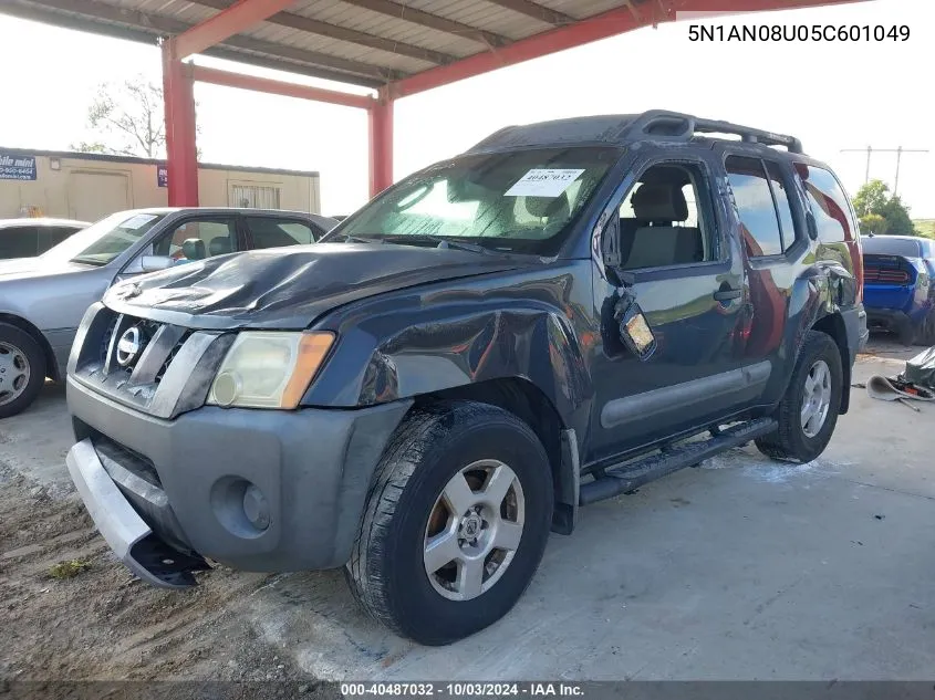 2005 Nissan Xterra S VIN: 5N1AN08U05C601049 Lot: 40487032