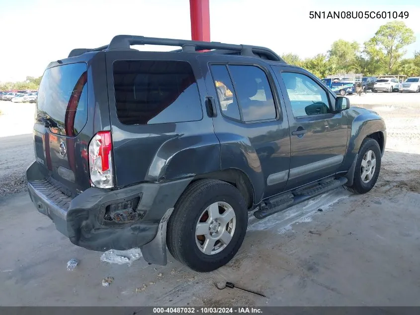 2005 Nissan Xterra S VIN: 5N1AN08U05C601049 Lot: 40487032