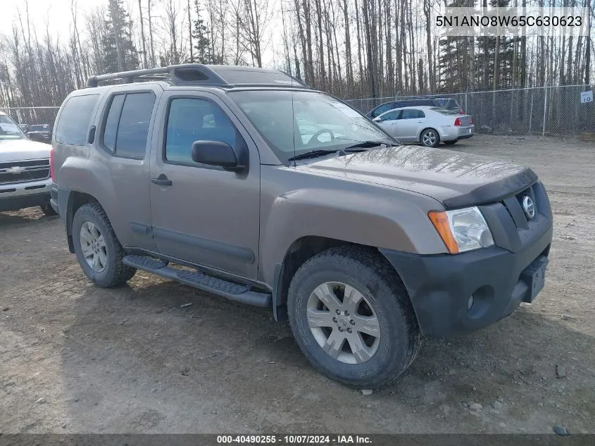 2005 Nissan Xterra Se VIN: 5N1ANO8W65C630623 Lot: 40490255