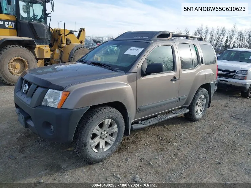 2005 Nissan Xterra Se VIN: 5N1ANO8W65C630623 Lot: 40490255