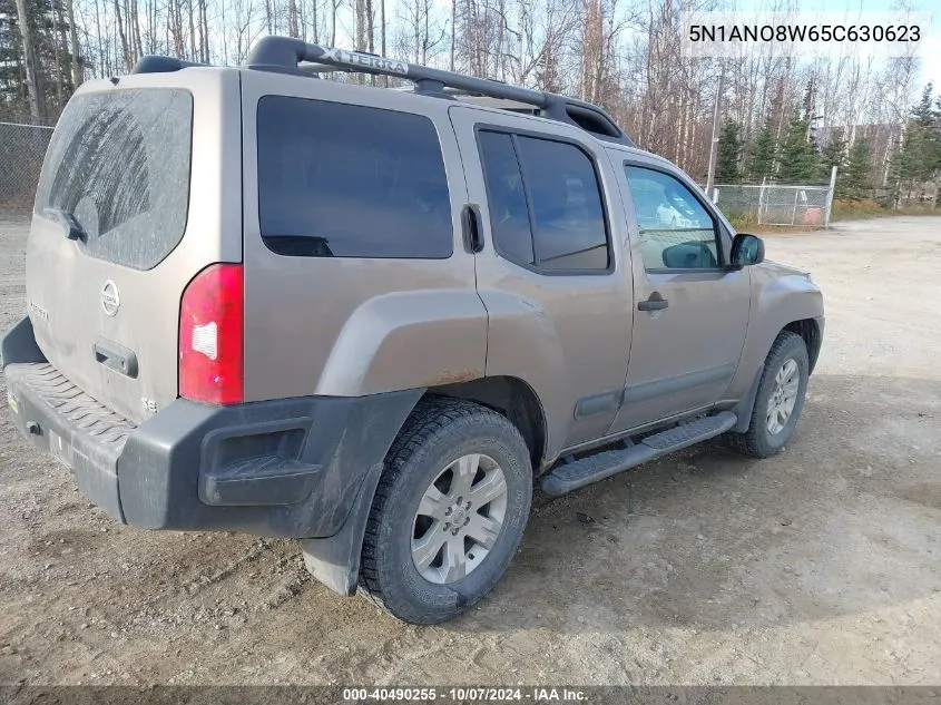 2005 Nissan Xterra Se VIN: 5N1ANO8W65C630623 Lot: 40490255