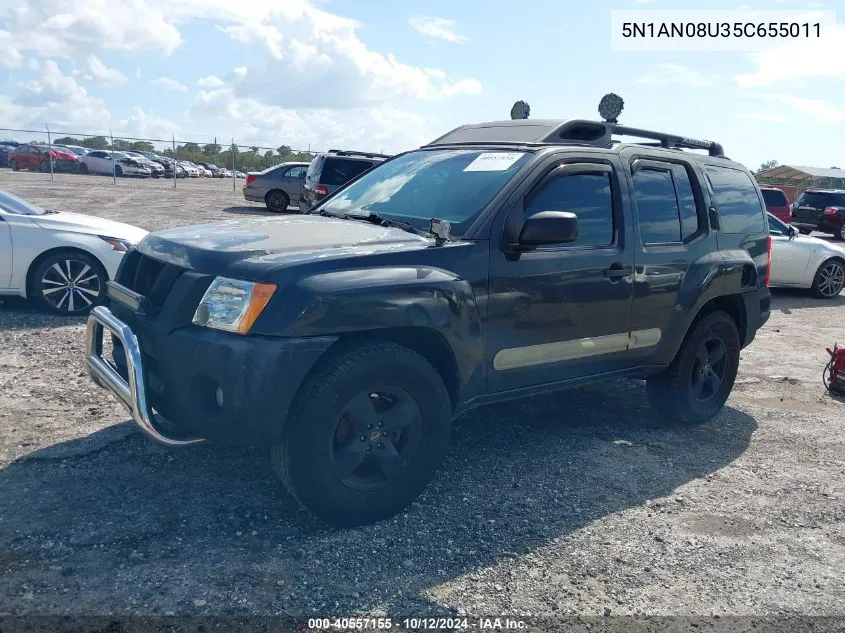 2005 Nissan Xterra Se VIN: 5N1AN08U35C655011 Lot: 40557155