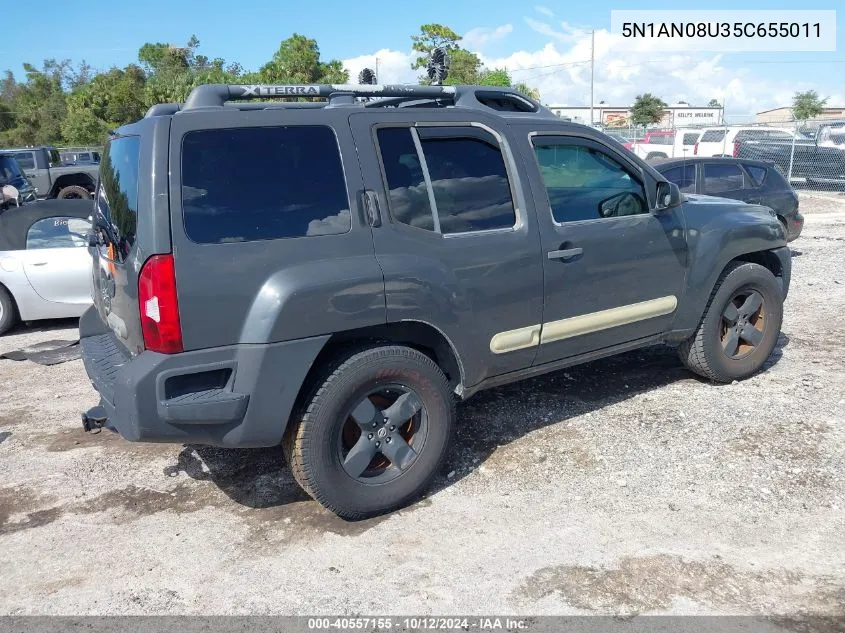 2005 Nissan Xterra Se VIN: 5N1AN08U35C655011 Lot: 40557155