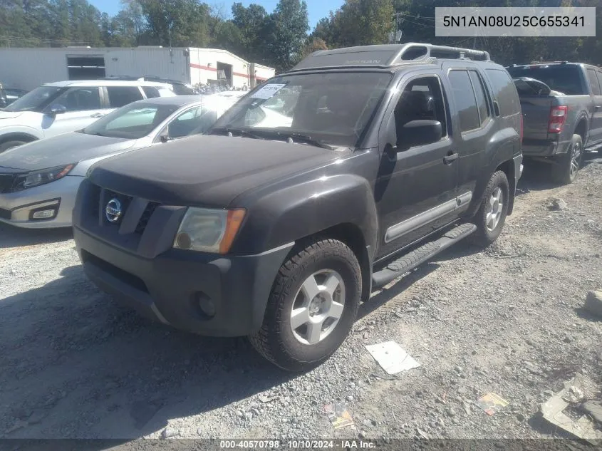 2005 Nissan Xterra S VIN: 5N1AN08U25C655341 Lot: 40570798