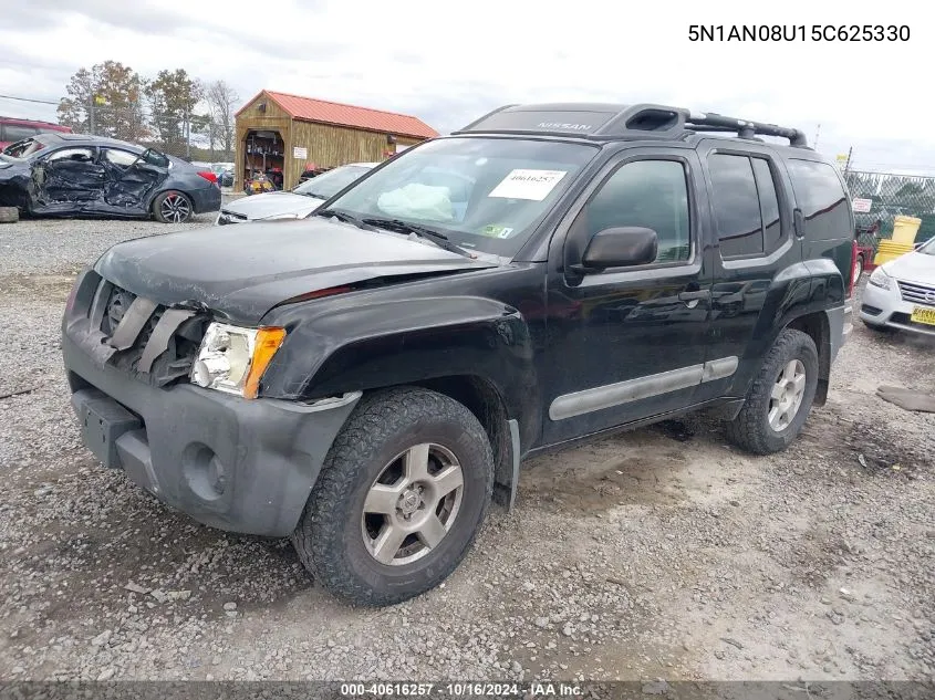 2005 Nissan Xterra S VIN: 5N1AN08U15C625330 Lot: 40616257