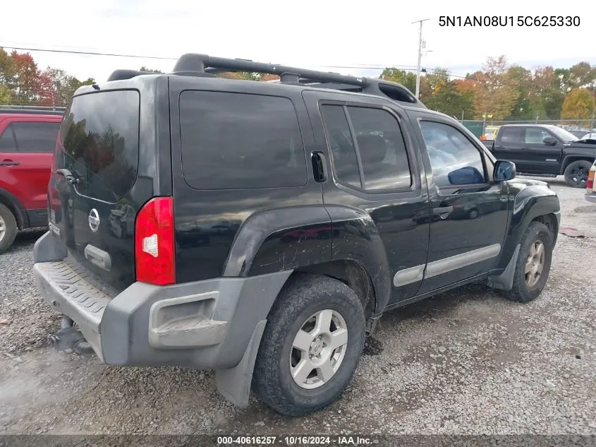 2005 Nissan Xterra S VIN: 5N1AN08U15C625330 Lot: 40616257