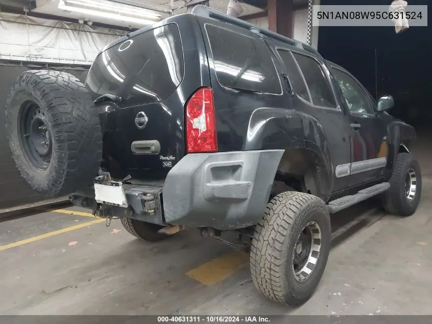 2005 Nissan Xterra Se VIN: 5N1AN08W95C631524 Lot: 40631311