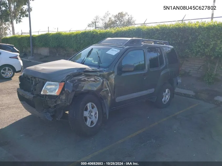 5N1AN08U45C627802 2005 Nissan Xterra S