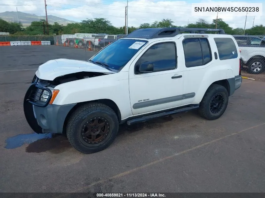 2005 Nissan Xterra Off Road VIN: 5N1AN08W45C650238 Lot: 40859821