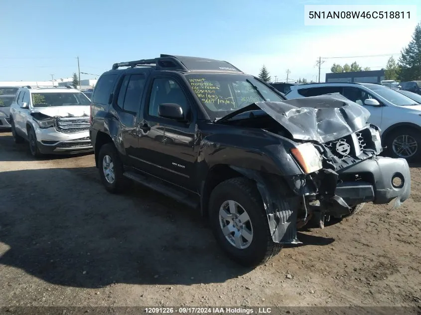 2006 Nissan Xterra Off Road/S/Se VIN: 5N1AN08W46C518811 Lot: 12091226