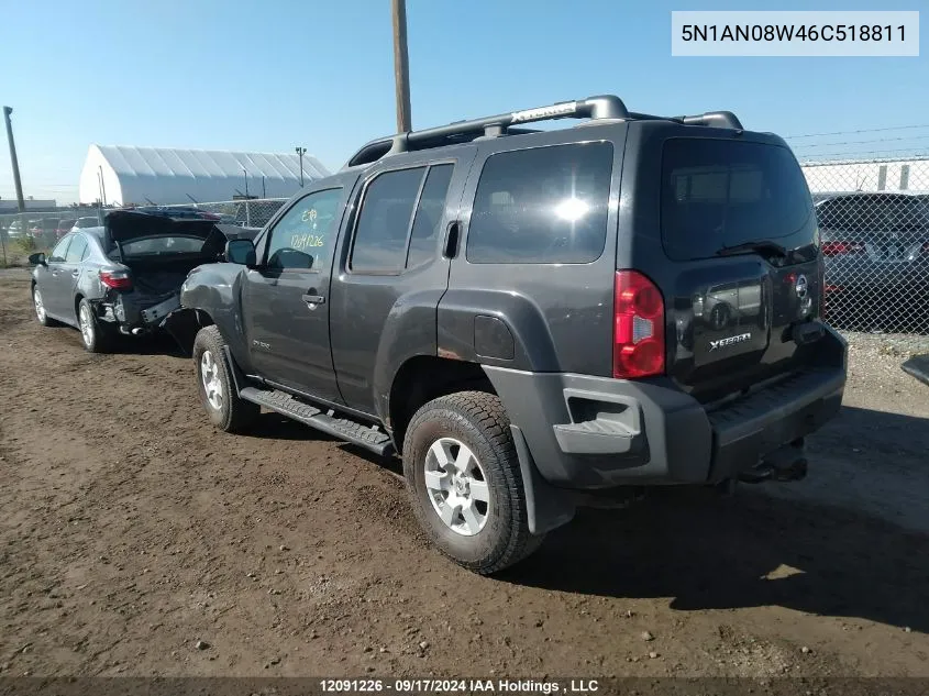 2006 Nissan Xterra Off Road/S/Se VIN: 5N1AN08W46C518811 Lot: 12091226