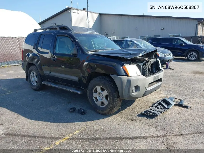 2006 Nissan Xterra Off Road/S/Se VIN: 5N1AN08W96C508307 Lot: 12098673