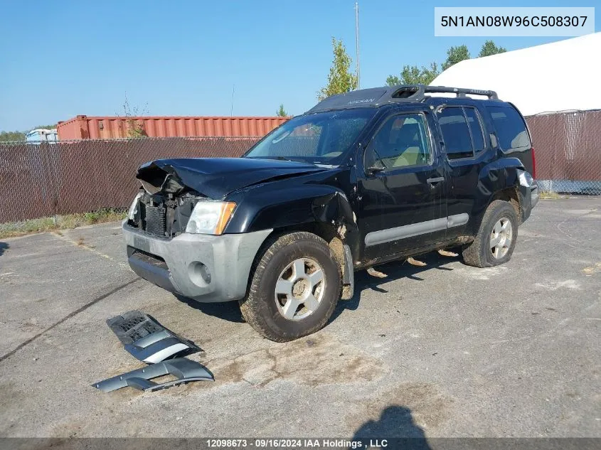 2006 Nissan Xterra Off Road/S/Se VIN: 5N1AN08W96C508307 Lot: 12098673