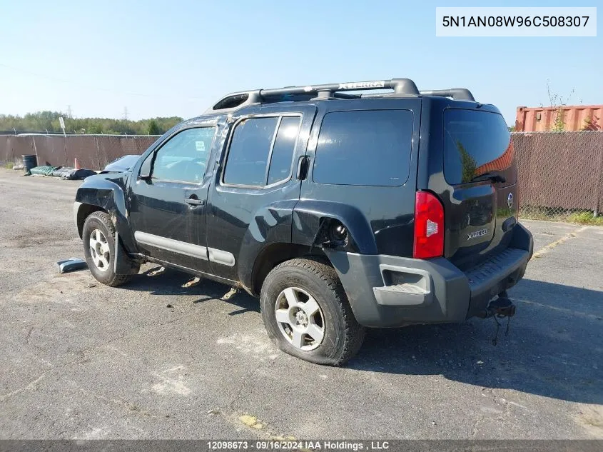 2006 Nissan Xterra Off Road/S/Se VIN: 5N1AN08W96C508307 Lot: 12098673