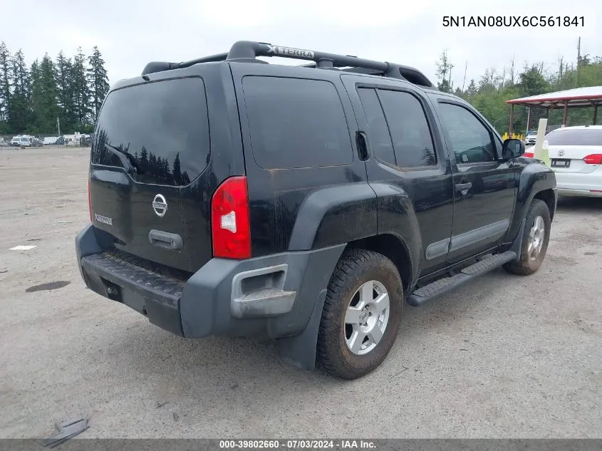 2006 Nissan Xterra S VIN: 5N1AN08UX6C561841 Lot: 39802660