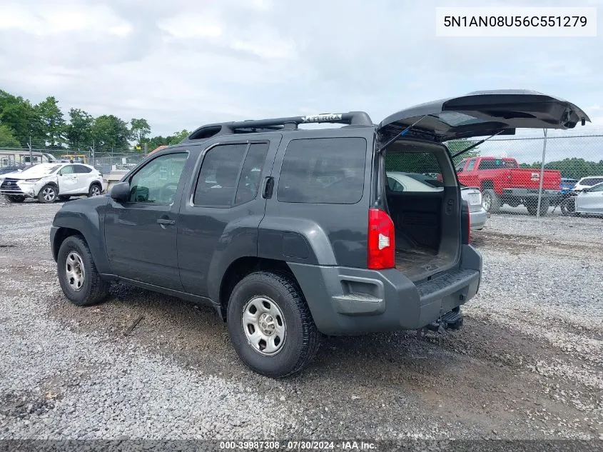 2006 Nissan Xterra X VIN: 5N1AN08U56C551279 Lot: 39987308