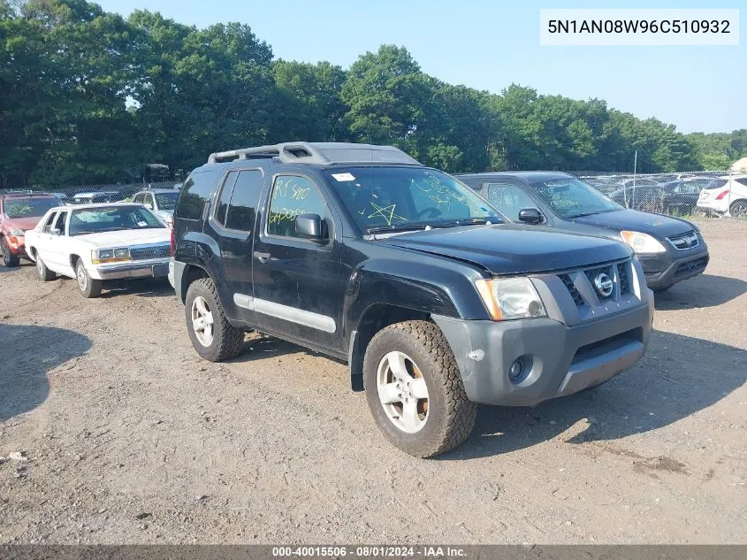 2006 Nissan Xterra Se VIN: 5N1AN08W96C510932 Lot: 40015506