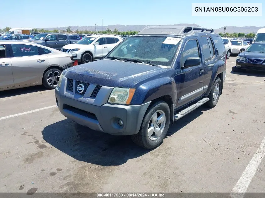 2006 Nissan Xterra Se VIN: 5N1AN08U06C506203 Lot: 40117539