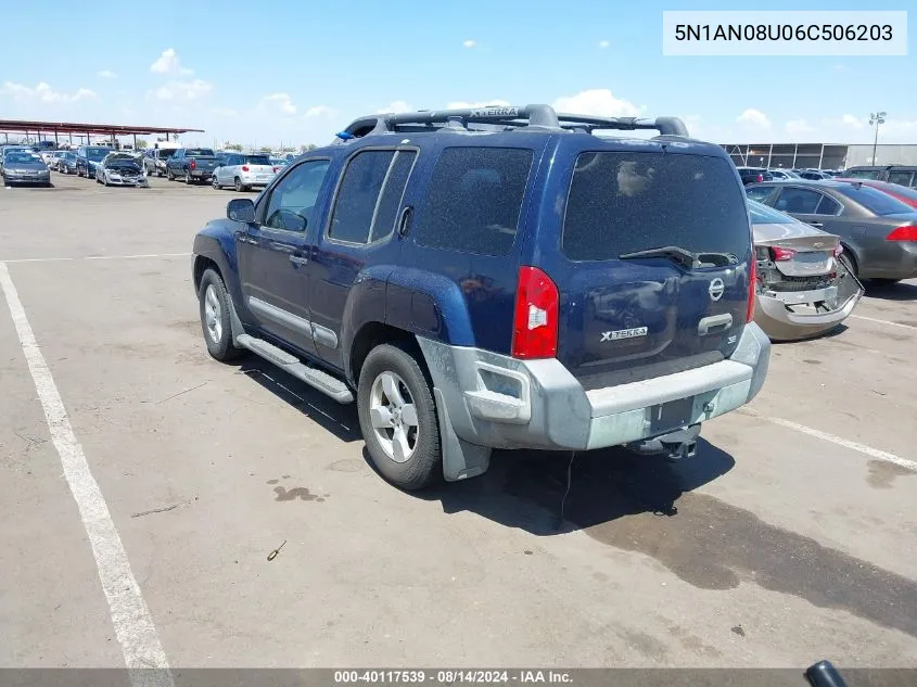 2006 Nissan Xterra Se VIN: 5N1AN08U06C506203 Lot: 40117539