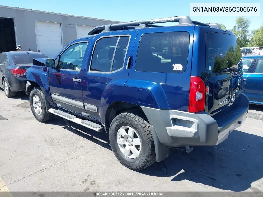 2006 Nissan Xterra Off Road VIN: 5N1AN08W86C506676 Lot: 40136712