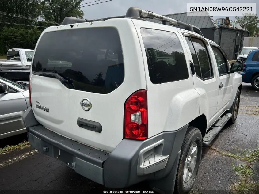 2006 Nissan Xterra VIN: 5N1AN08W96C543221 Lot: 40364988