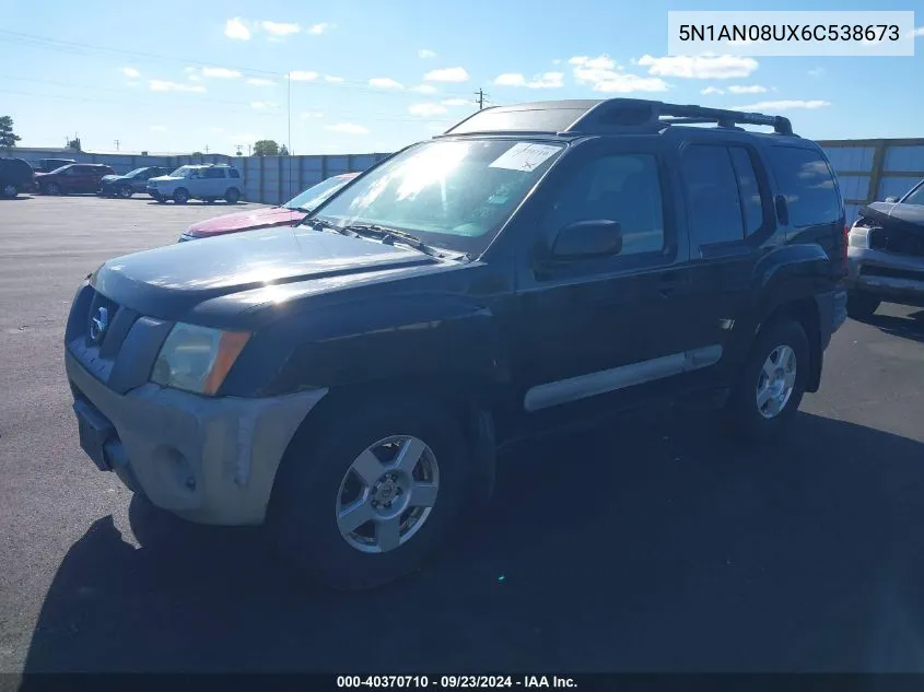 2006 Nissan Xterra S VIN: 5N1AN08UX6C538673 Lot: 40370710