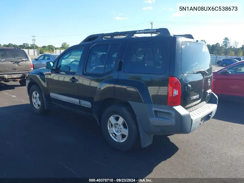 2006 Nissan Xterra S VIN: 5N1AN08UX6C538673 Lot: 40370710