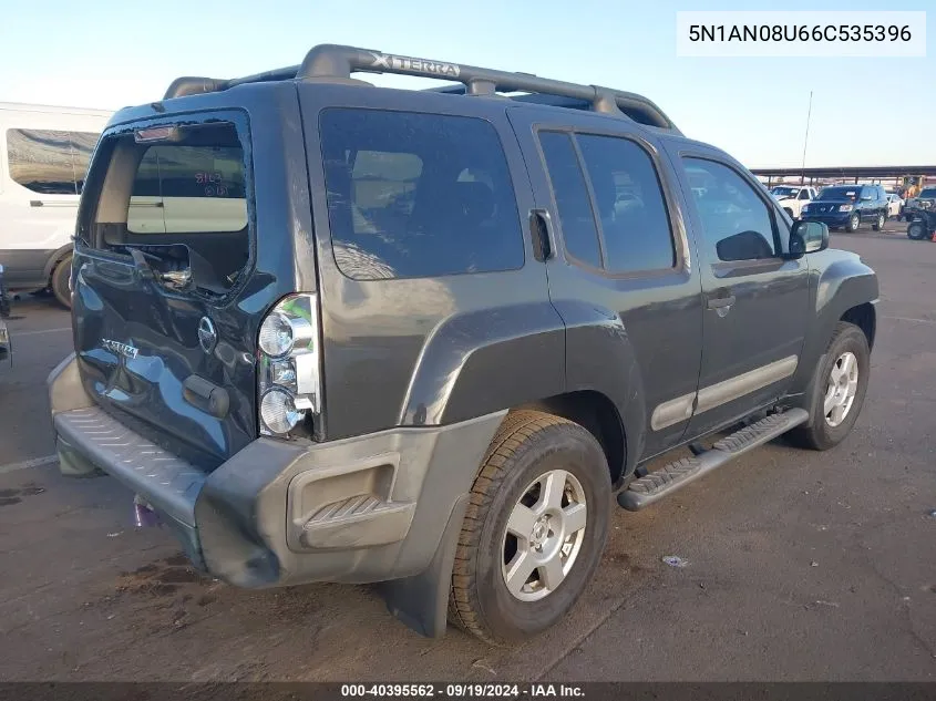 2006 Nissan Xterra S VIN: 5N1AN08U66C535396 Lot: 40395562