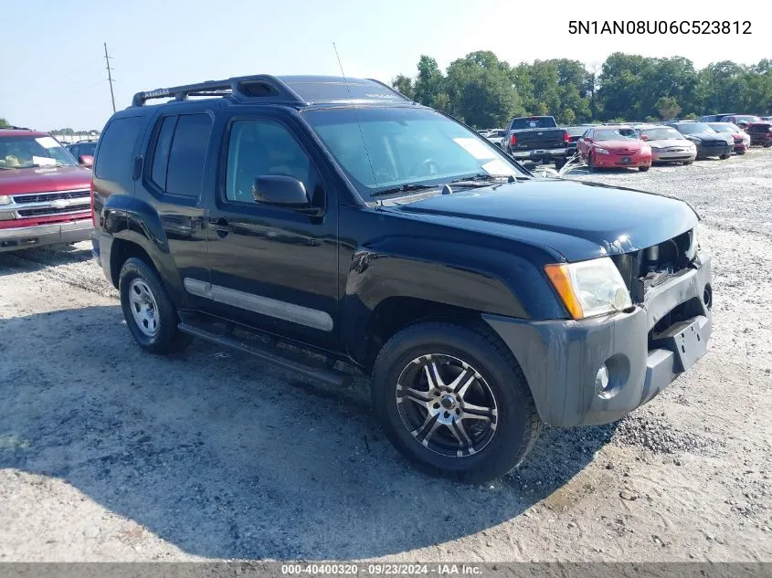 2006 Nissan Xterra X VIN: 5N1AN08U06C523812 Lot: 40400320