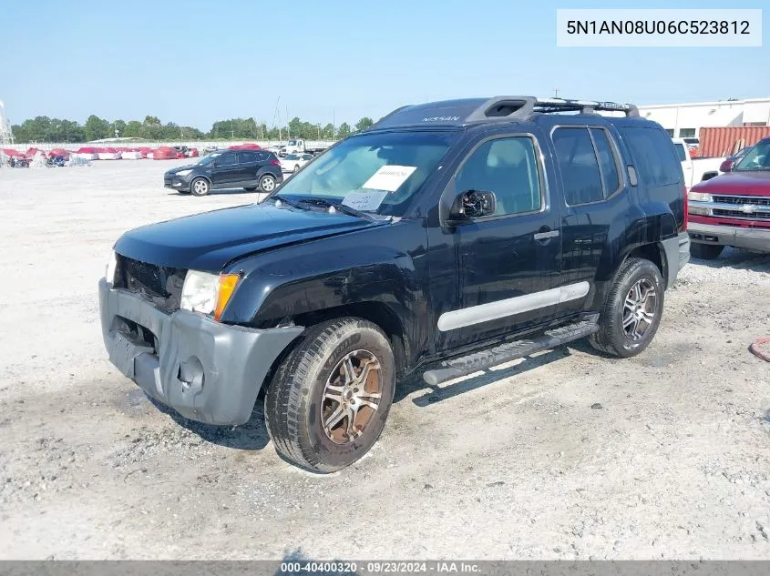 2006 Nissan Xterra X VIN: 5N1AN08U06C523812 Lot: 40400320