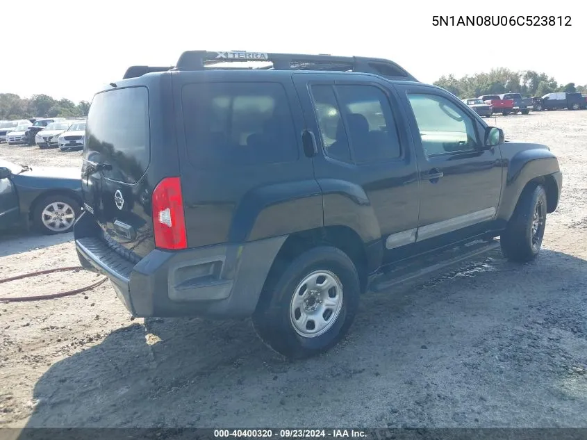 2006 Nissan Xterra X VIN: 5N1AN08U06C523812 Lot: 40400320