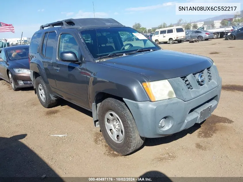 2006 Nissan Xterra X VIN: 5N1AN08UX6C552217 Lot: 40497176