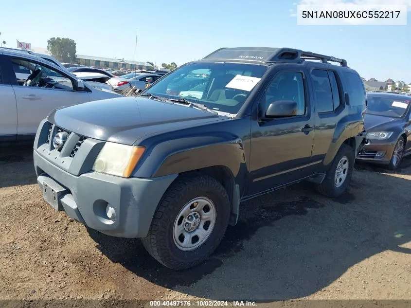 2006 Nissan Xterra X VIN: 5N1AN08UX6C552217 Lot: 40497176