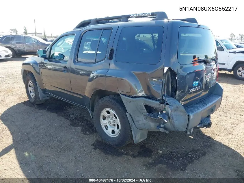 2006 Nissan Xterra X VIN: 5N1AN08UX6C552217 Lot: 40497176