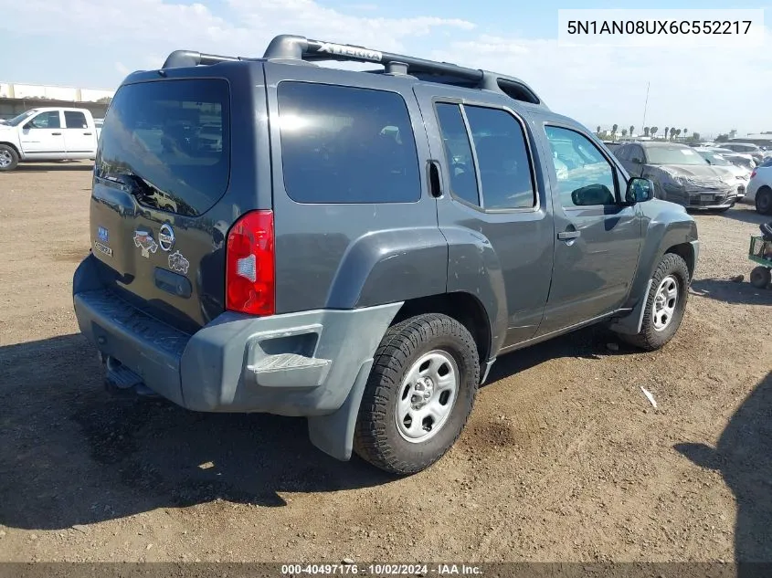 2006 Nissan Xterra X VIN: 5N1AN08UX6C552217 Lot: 40497176