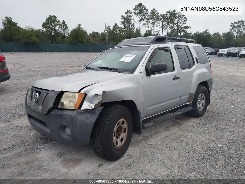 2006 Nissan Xterra X VIN: 5N1AN08U56C543523 Lot: 40503303