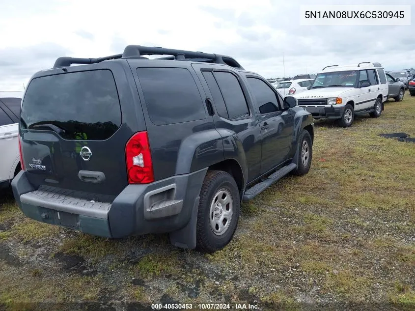 2006 Nissan Xterra Off Road/S/Se VIN: 5N1AN08UX6C530945 Lot: 40530453