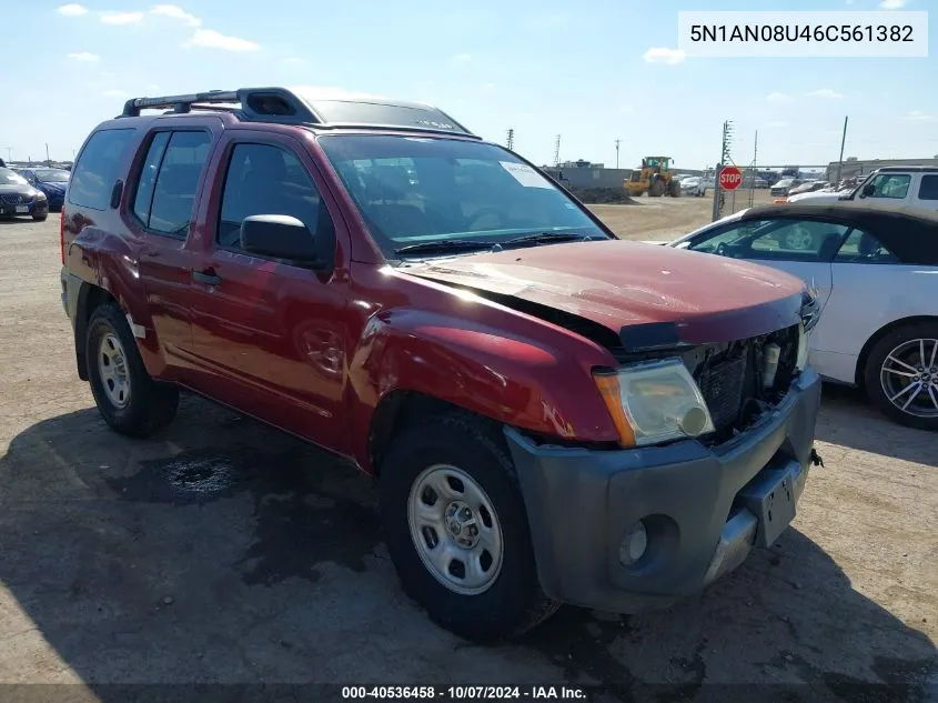 2006 Nissan Xterra X VIN: 5N1AN08U46C561382 Lot: 40536458