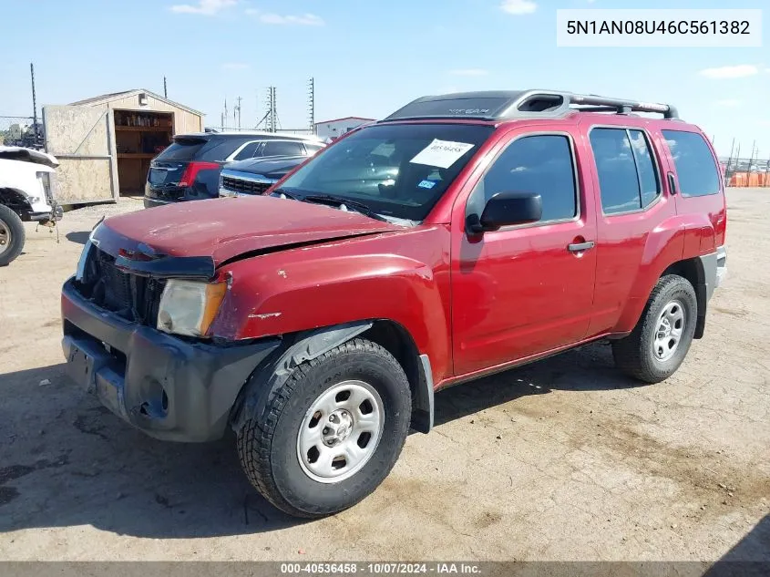 2006 Nissan Xterra X VIN: 5N1AN08U46C561382 Lot: 40536458