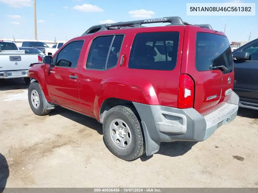 2006 Nissan Xterra X VIN: 5N1AN08U46C561382 Lot: 40536458