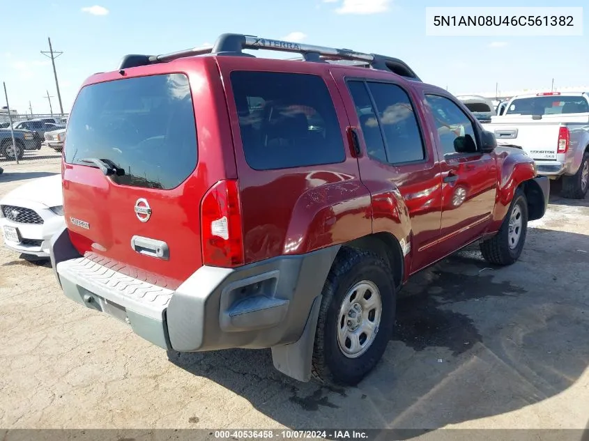 2006 Nissan Xterra X VIN: 5N1AN08U46C561382 Lot: 40536458